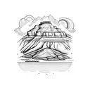 table mountain Cape town tattoo design idea