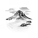 table mountain Cape town tattoo design idea