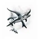 hammerhead shark tattoo design idea