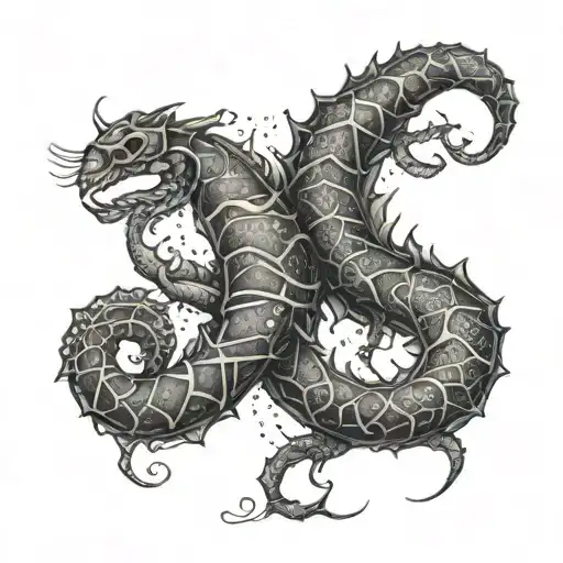 Leo Scorpio together tattoo design idea