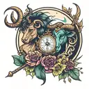 libra and taurus zodiac sign tattoo design idea
