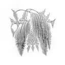 wisteria geometric plus random tattoo design idea