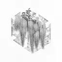 wisteria geometric plus random tattoo design idea