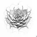 succulents tattoo design idea