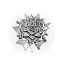 succulents tattoo design idea