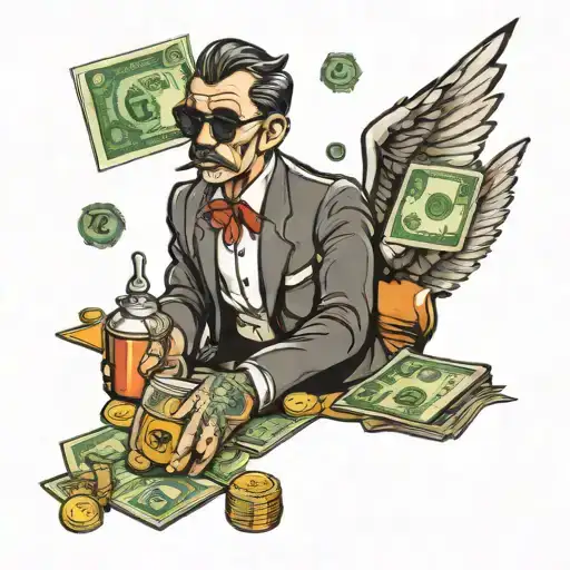 work money tattoo design idea