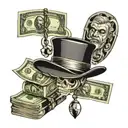work money tattoo design idea