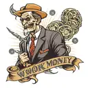 work money tattoo design idea