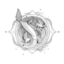 Pisces mermaid tattoo design idea