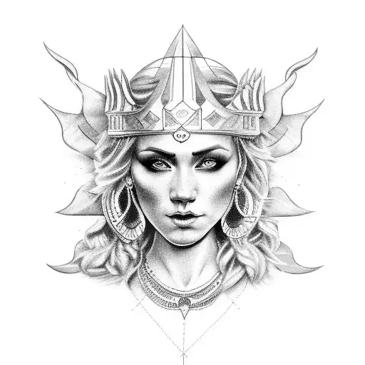 Goddess Skadi  tattoo design idea