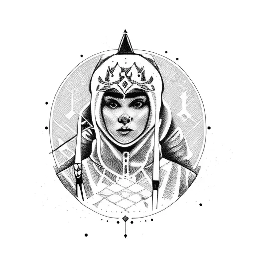 skadi skiing tattoo design idea