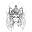 Goddess Skadi  tattoo design idea