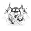 skadi skiing tattoo design idea