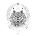 skadi with skis tattoo design idea