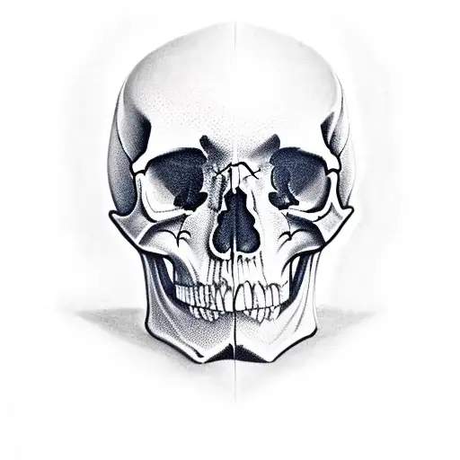 Skull with snake tattoo design idea
