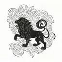 rampant Lion tattoo design idea