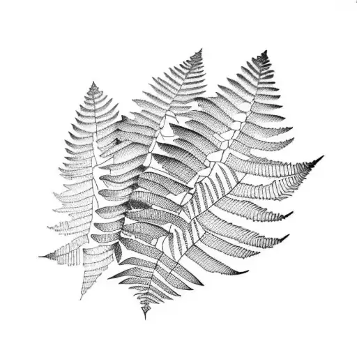 Fern Trees tattoo design idea