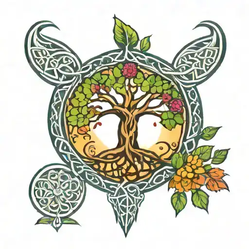 celtic tree of life   tattoo design idea