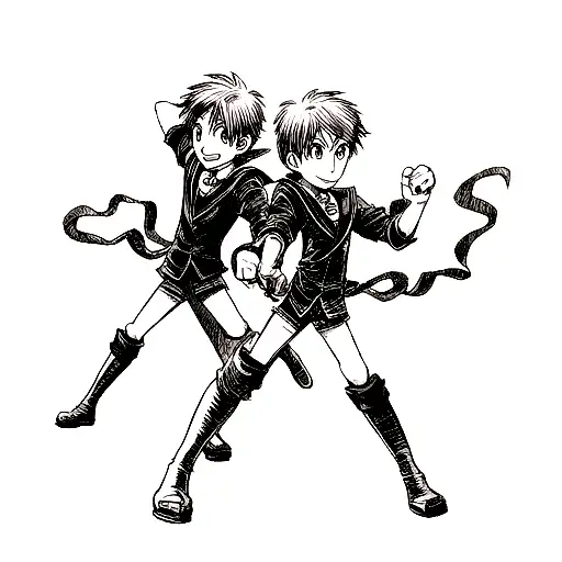 2 Brothers  tattoo design idea