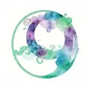 four elements circle tattoo design idea