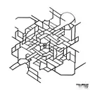 An abstract geometric pattern inspired by video game graphics, with the 'wasd' keys as a focal point tattoo design idea