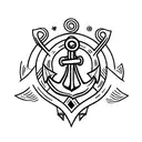 Anchor with the name Ali tattoo design idea