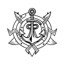 Anchor with the name Ali tattoo design idea