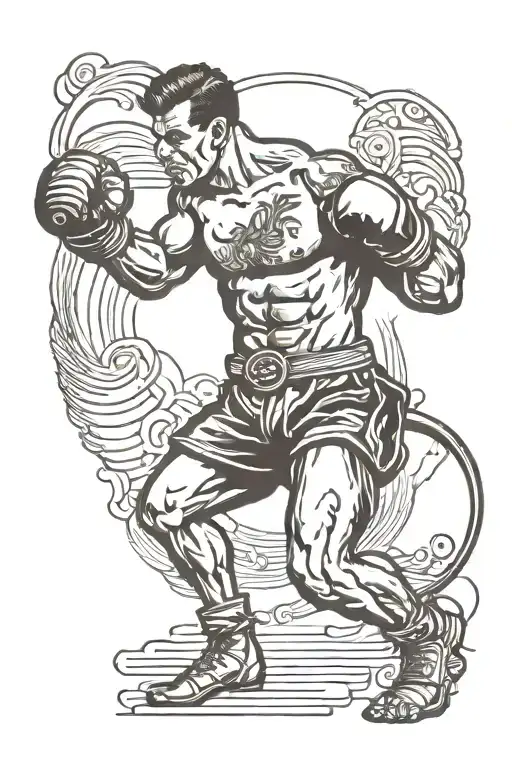 Kickboxer tattoo design idea