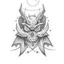 witch dark evil tattoo design idea
