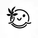 flower with smiley face tattoo design idea