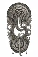 sumerian font representing pleadies  tattoo design idea