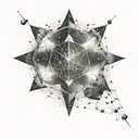 pleadies constellation  incorporating sumerian eight  tattoo design idea