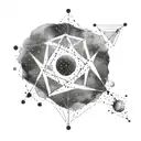 pleadies constellation  incorporating sumerian eight  tattoo design idea