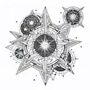 Incorporate Pleiades constellation with Sumerian Anunnaki symbols tattoo design idea