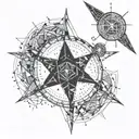 Incorporate Pleiades constellation with Sumerian Anunnaki symbols tattoo design idea