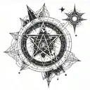 Incorporate Pleiades constellation with Sumerian Anunnaki symbols tattoo design idea