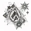 Incorporate Pleiades constellation with Sumerian Anunnaki symbols tattoo design idea