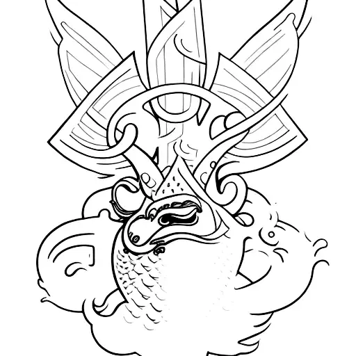 fat Triton tattoo design idea