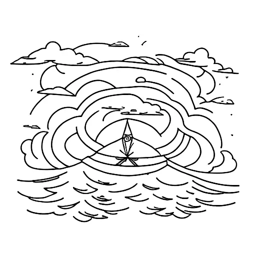 Kite in a hurricane  tattoo design idea
