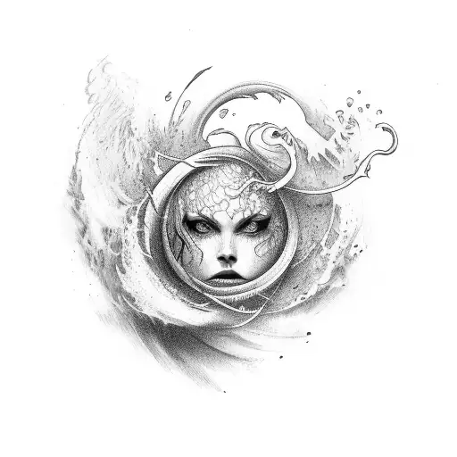 hurricane  tattoo design idea