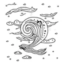 Kite in a hurricane tattoo design idea