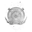 wagon wheel tattoo design idea