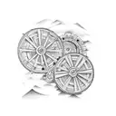 wagon wheel tattoo design idea
