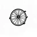 wagon wheel tattoo design idea