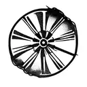 wagon wheel tattoo design idea