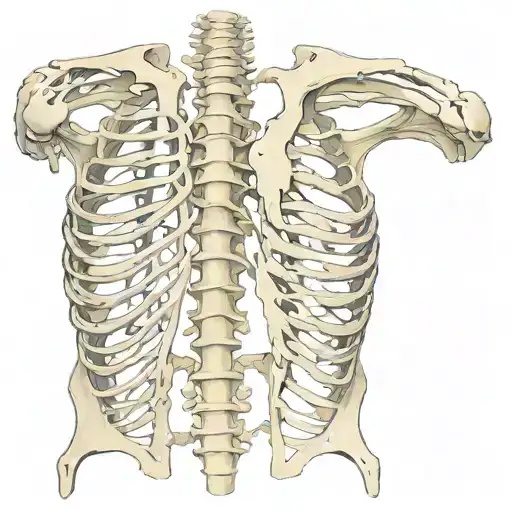 spine and ribs bones tattoo design idea