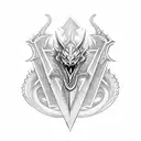 sword with dragon wrapped around tattoo design idea