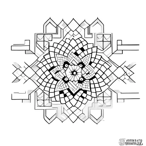 Integrate a Turkish mosaic pattern into the tattoo tattoo design idea
