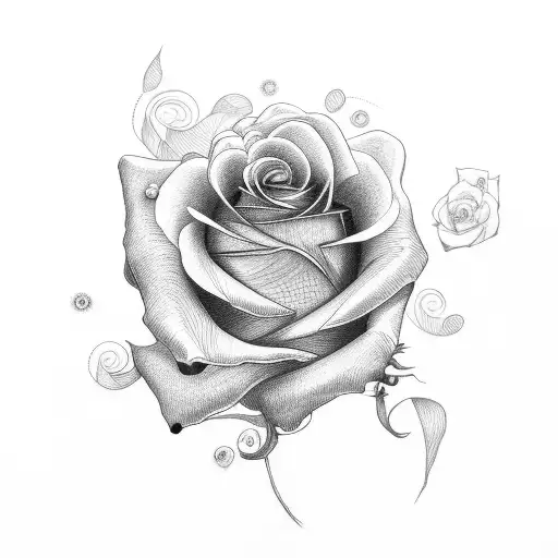 rose avec forever tattoo design idea