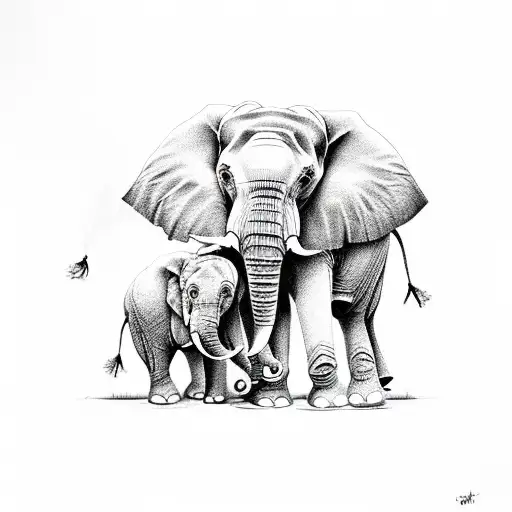 African Elephant Family coloring page  Free Printable Coloring Pages